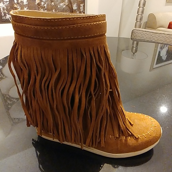 Calypso St. Barth Shoes - Maison des Talons fringe suede boot